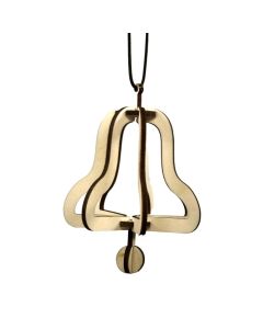 3D Anhänger Glocke aus Birkensperrholz Natur